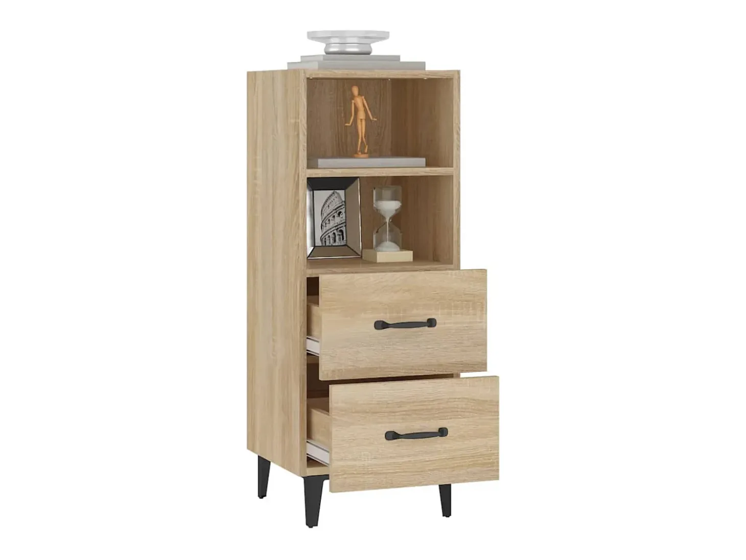 Aparador madera contrachapada color roble Sonoma 34,5x34x90 cm