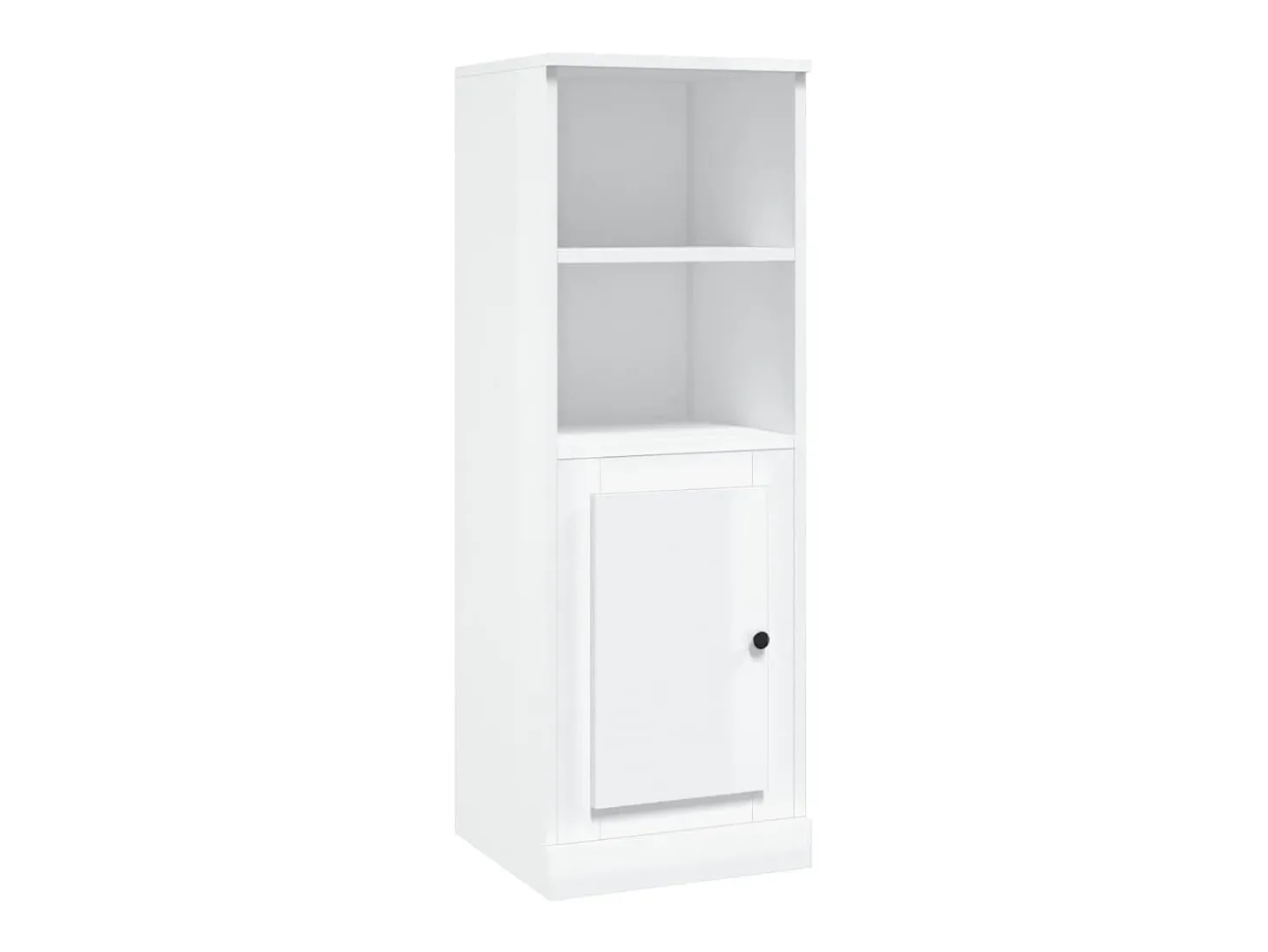 Aparador madera contrachapada blanco brillo 36x35,5x103,5 cm