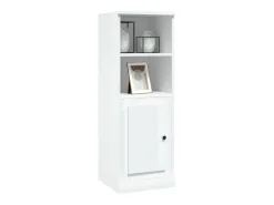 Aparador madera contrachapada blanco brillo 36x35,5x103,5 cm