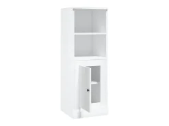 Aparador madera contrachapada blanco brillo 36x35,5x103,5 cm