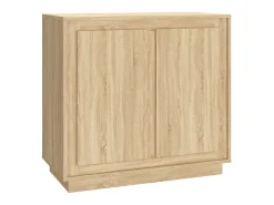 Aparador madera contrachapada color roble Sonoma 80x34x75 cm ES63652