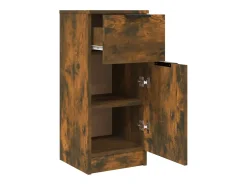 Aparador madera contrachapada color roble ahumado 30x30x70 cm