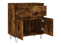 Aparador madera contrachapada color roble ahumado 60x35x70 cm