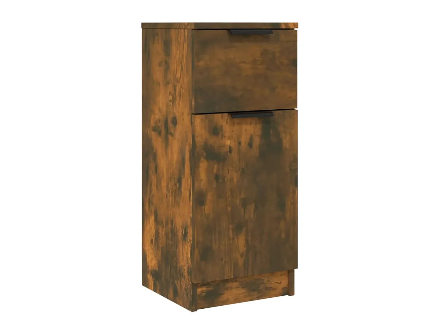 Aparador madera contrachapada color roble ahumado 30x30x70 cm ES18439