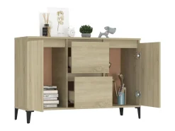 Aparador madera contrachapada color roble Sonoma 104x35x70 cm