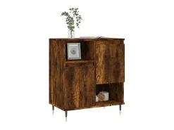 Aparador madera contrachapada color roble ahumado 60x35x70 cm ES66062
