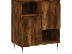 Aparador madera contrachapada color roble ahumado 60x35x70 cm ES66062