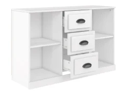 Aparador madera contrachapada blanco brillo 104,5x35,5x67,5 cm ES25720