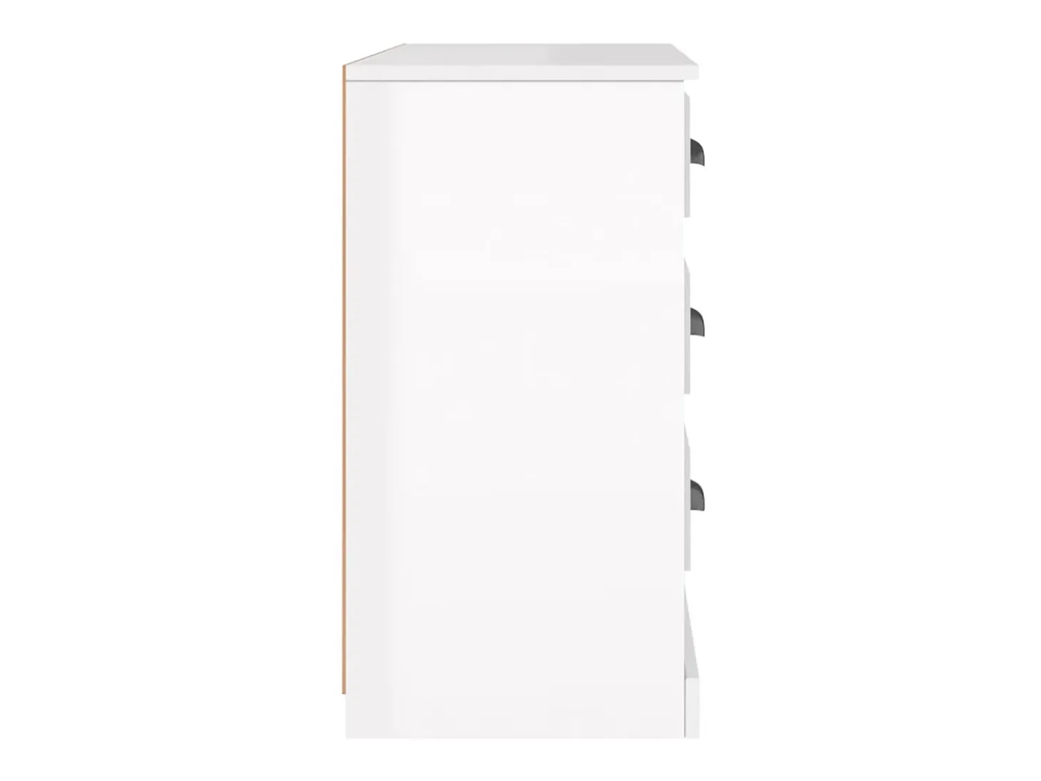 Aparador madera contrachapada blanco brillo 104,5x35,5x67,5 cm ES25720