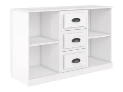 Aparador madera contrachapada blanco brillo 104,5x35,5x67,5 cm ES25720