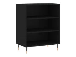 Aparador madera de ingeniería negro 57x35x70 cm