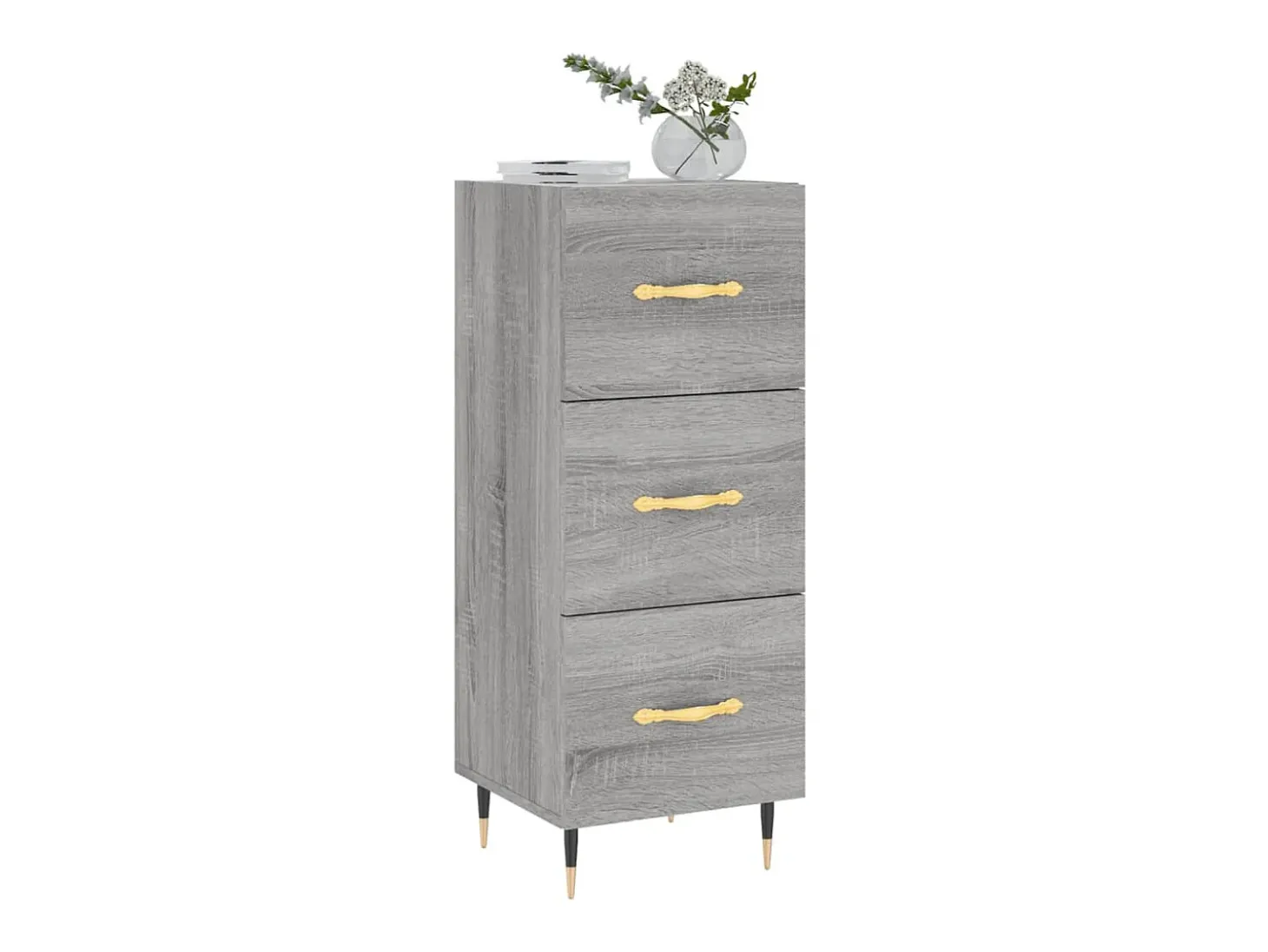 Aparador madera de ingeniería gris Sonoma 34,5x34x90 cm ES37341