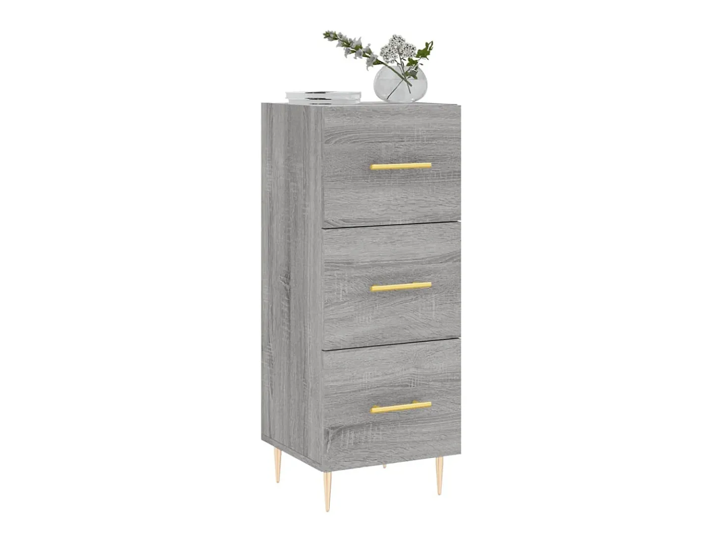 Aparador madera de ingeniería gris Sonoma 34,5x34x90 cm ES16456