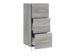 Aparador madera de ingeniería gris Sonoma 34,5x34x90 cm ES16456