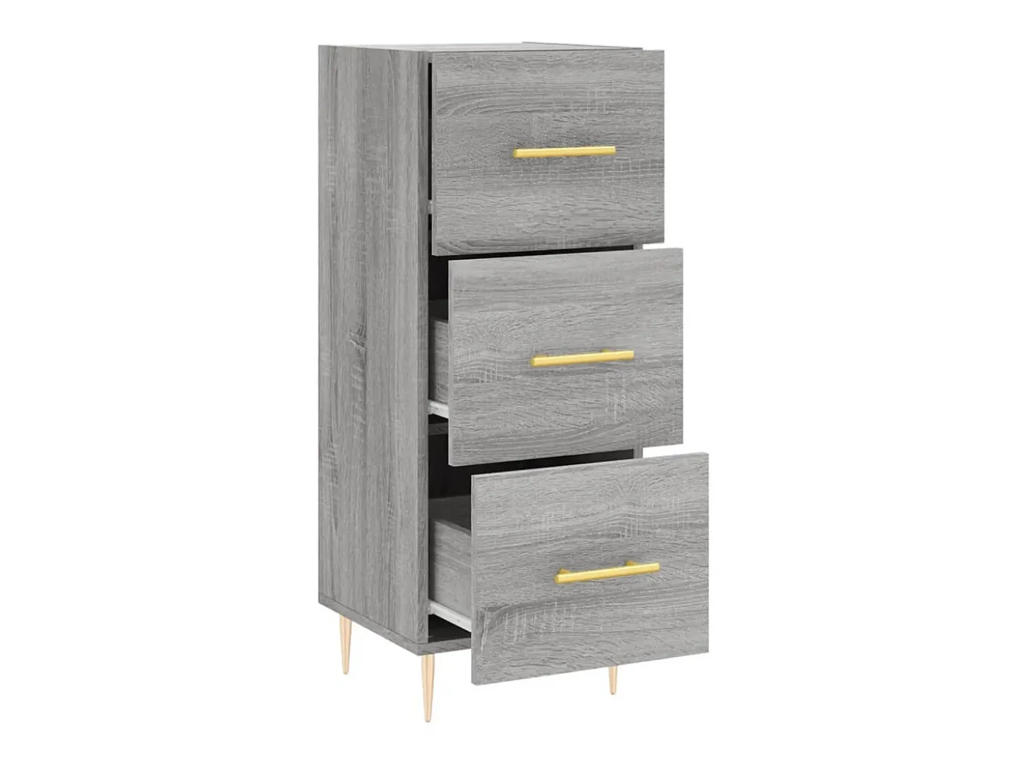 Aparador madera de ingeniería gris Sonoma 34,5x34x90 cm ES16456