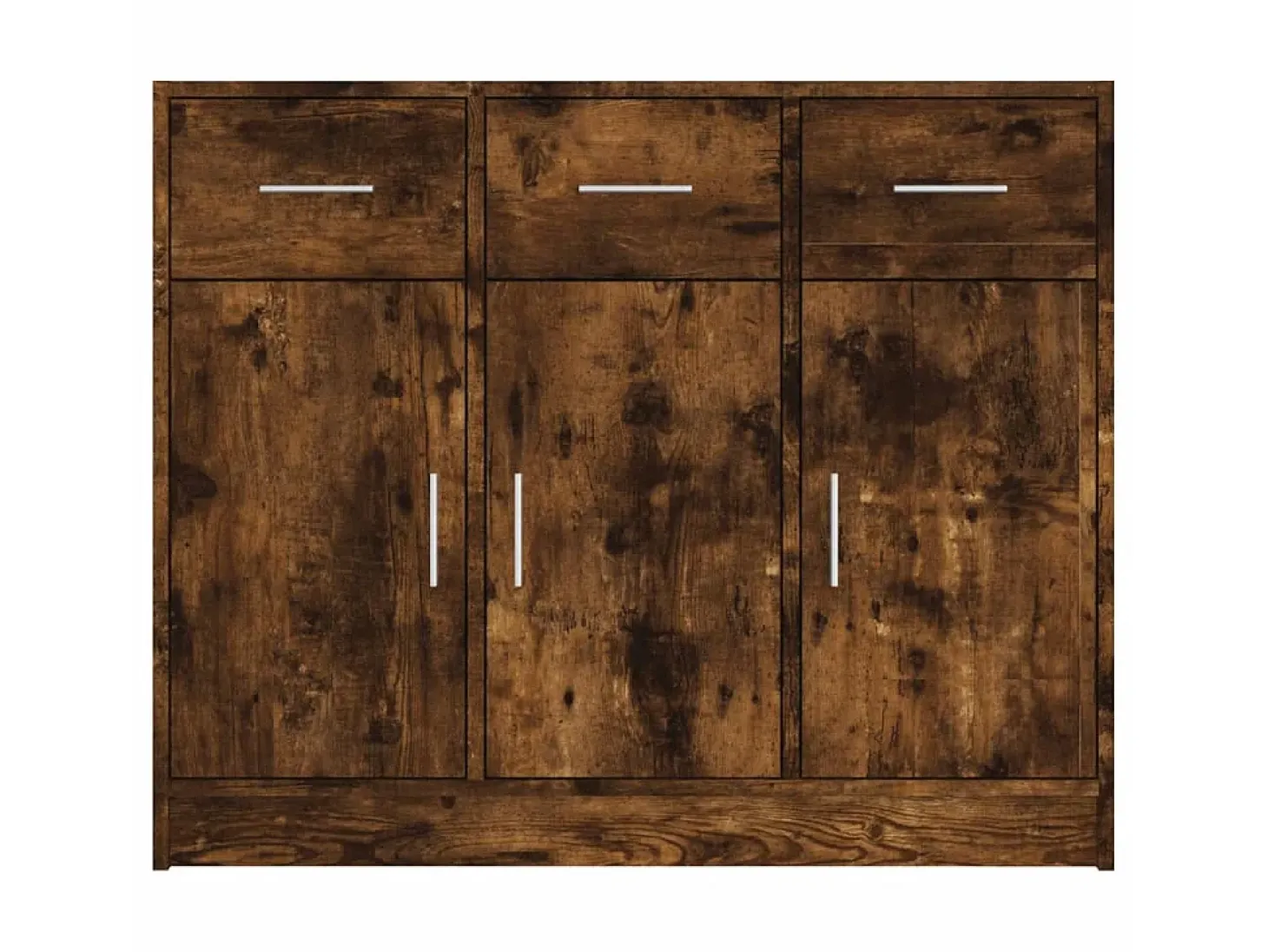 Aparador madera de ingeniería roble ahumado 91x28x75 cm ES92508