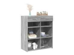 Aparador madera de ingeniería gris Sonoma 80x42,5x93 cm