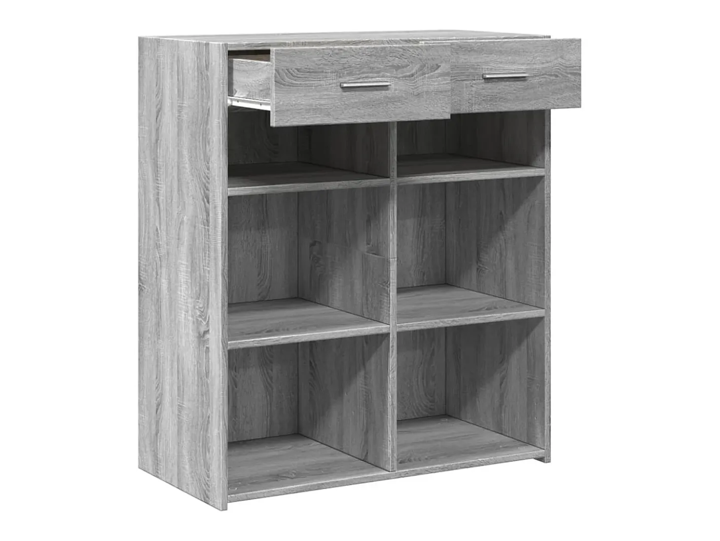 Aparador madera de ingeniería gris Sonoma 80x42,5x93 cm