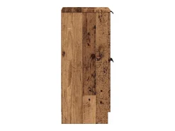 Aparador madera de ingeniería madera envejecida 30x30x70 cm