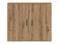 Aparador madera de ingeniería roble artesanal 80x33x70 cm