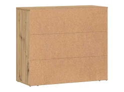 Aparador madera de ingeniería roble artesanal 80x33x70 cm
