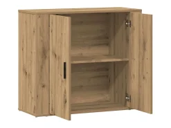 Aparador madera de ingeniería roble artesanal 80x33x70 cm