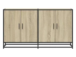 Aparador madera de ingeniería roble Sonoma 134x35x76 cm