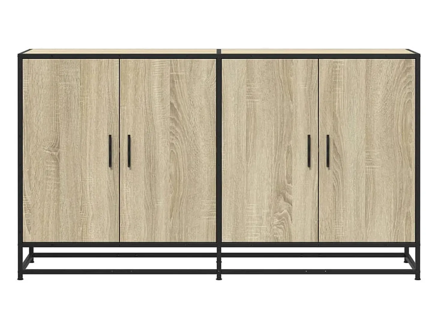 Aparador madera de ingeniería roble Sonoma 134x35x76 cm