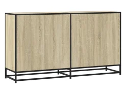 Aparador madera de ingeniería roble Sonoma 134x35x76 cm