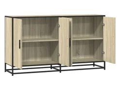 Aparador madera de ingeniería roble Sonoma 134x35x76 cm
