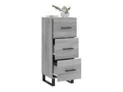 Aparador madera de ingeniería gris Sonoma 34,5x34x90 cm ES75805