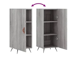 Aparador madera de ingeniería gris Sonoma 34,5x34x90 cm