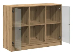 Aparador madera de ingeniería roble artiasian 102x37x75,5 cm