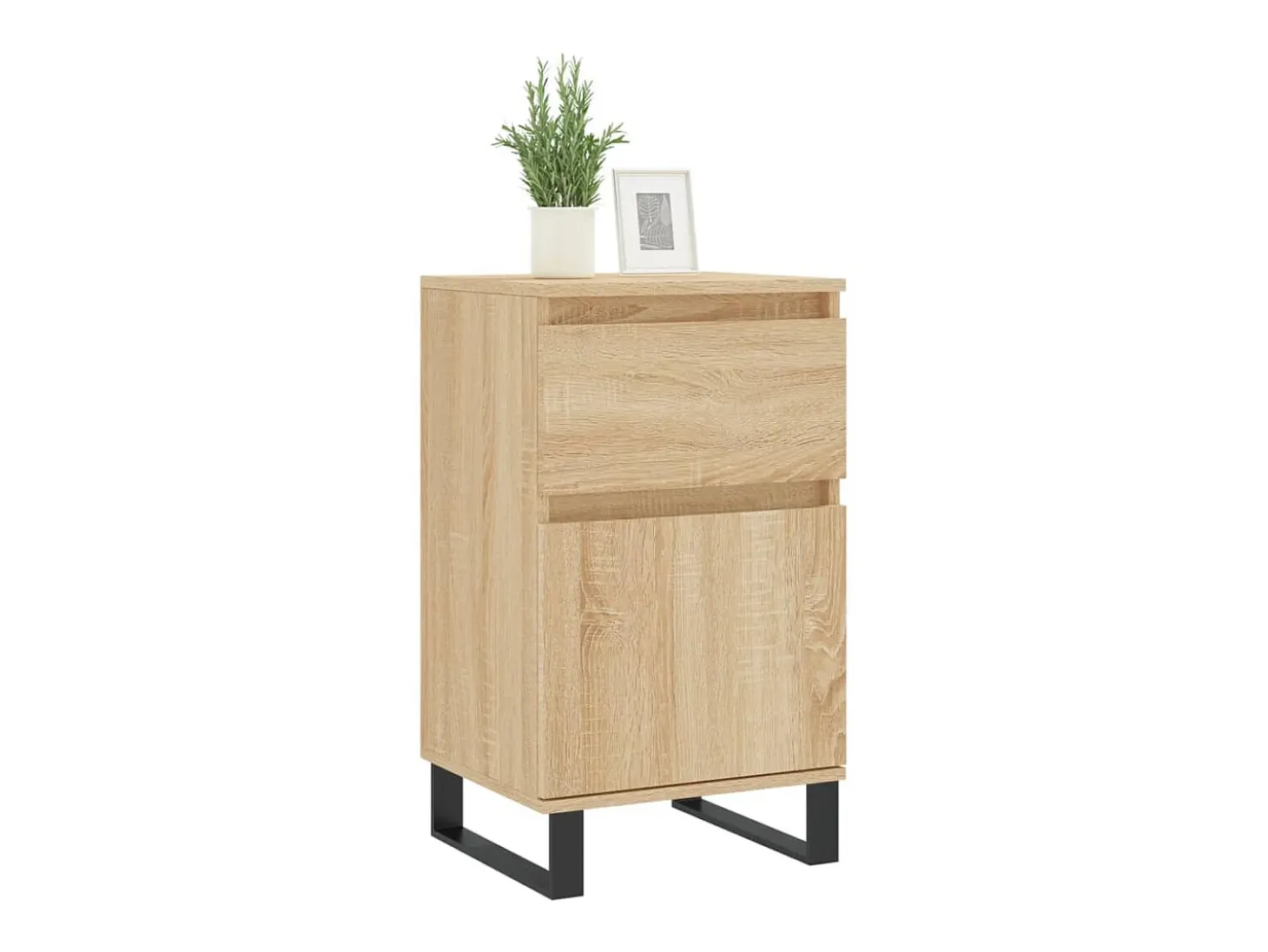 Aparador madera de ingeniería roble Sonoma 40x35x70 cm ES85892