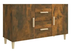Aparador madera de ingeniería roble ahumado 100x36x60 cm ES34804
