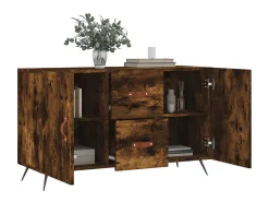 Aparador madera de ingeniería roble ahumado 100x36x60 cm