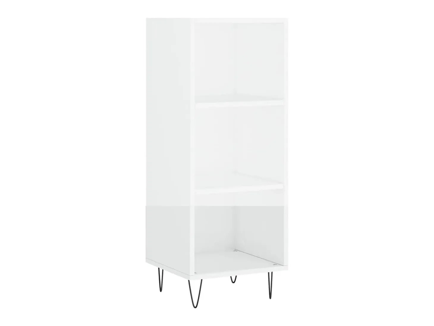 Aparador madera de ingeniería blanco brillante 34,5x32,5x90 cm