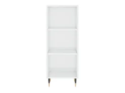 Aparador madera de ingeniería blanco brillante 34,5x32,5x90 cm ES32076