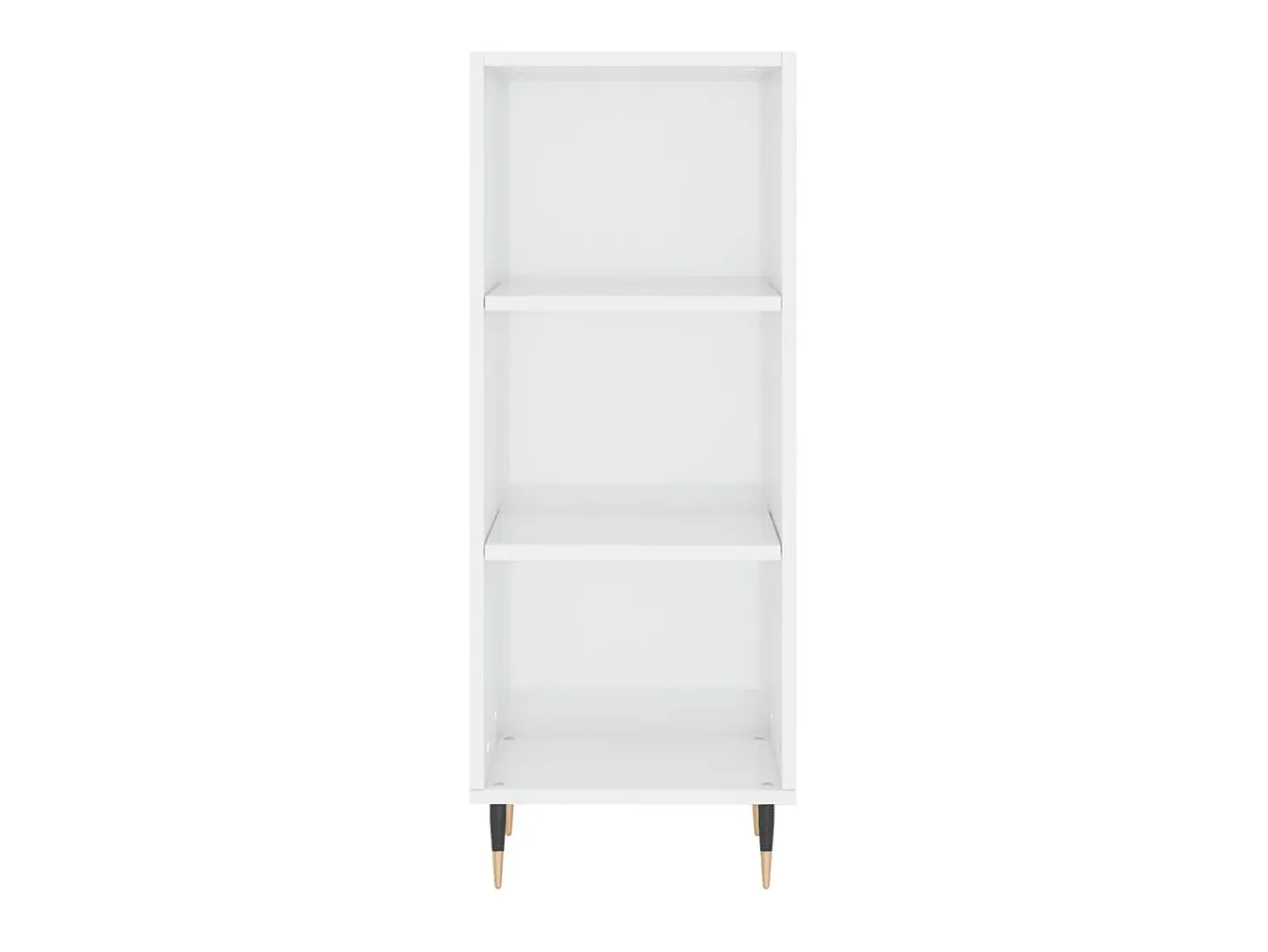 Aparador madera de ingeniería blanco brillante 34,5x32,5x90 cm ES32076