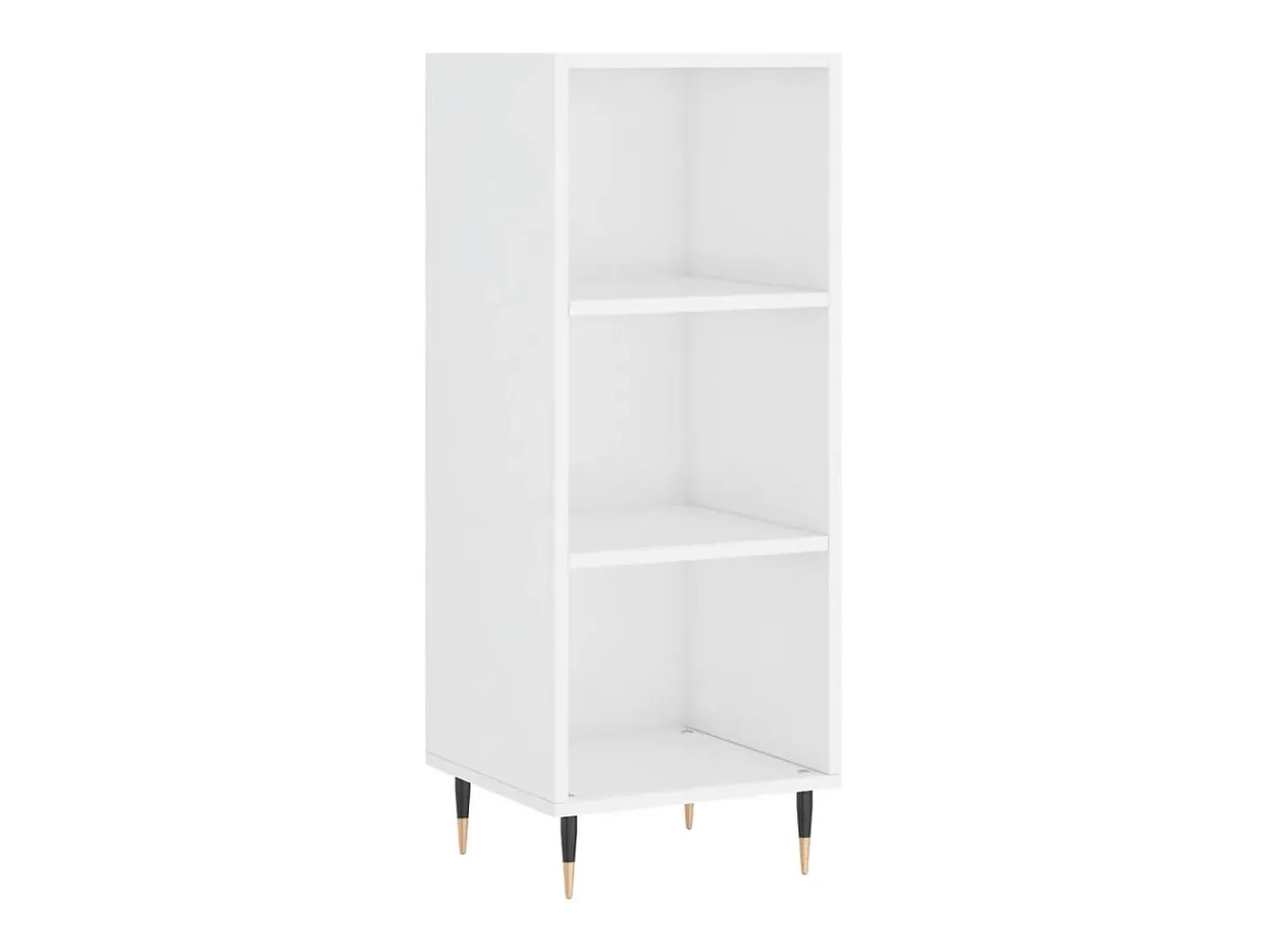 Aparador madera de ingeniería blanco brillante 34,5x32,5x90 cm ES32076