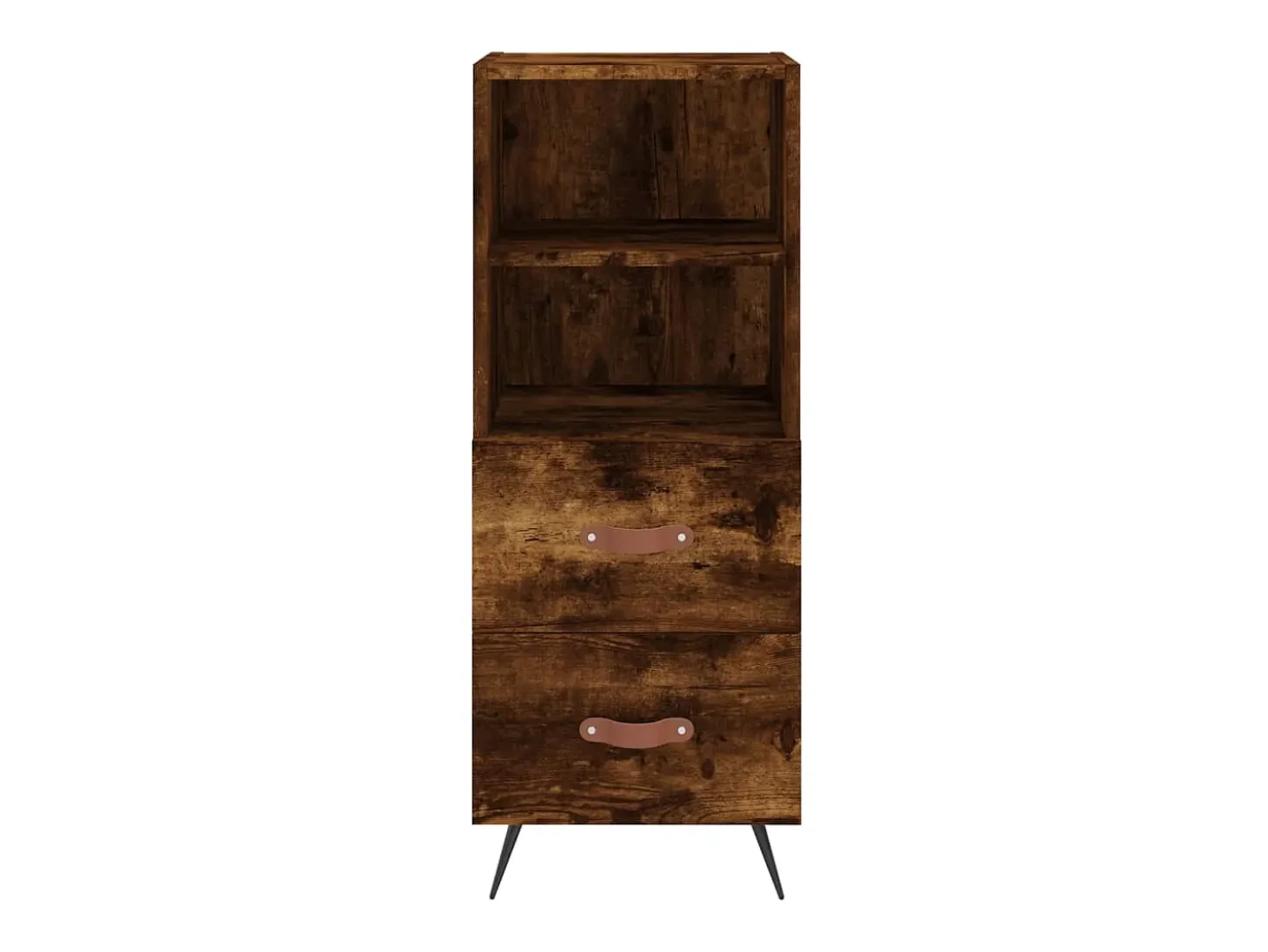 Aparador madera de ingeniería roble ahumado 34,5x34x90 cm
