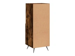 Aparador madera de ingeniería roble ahumado 34,5x34x90 cm