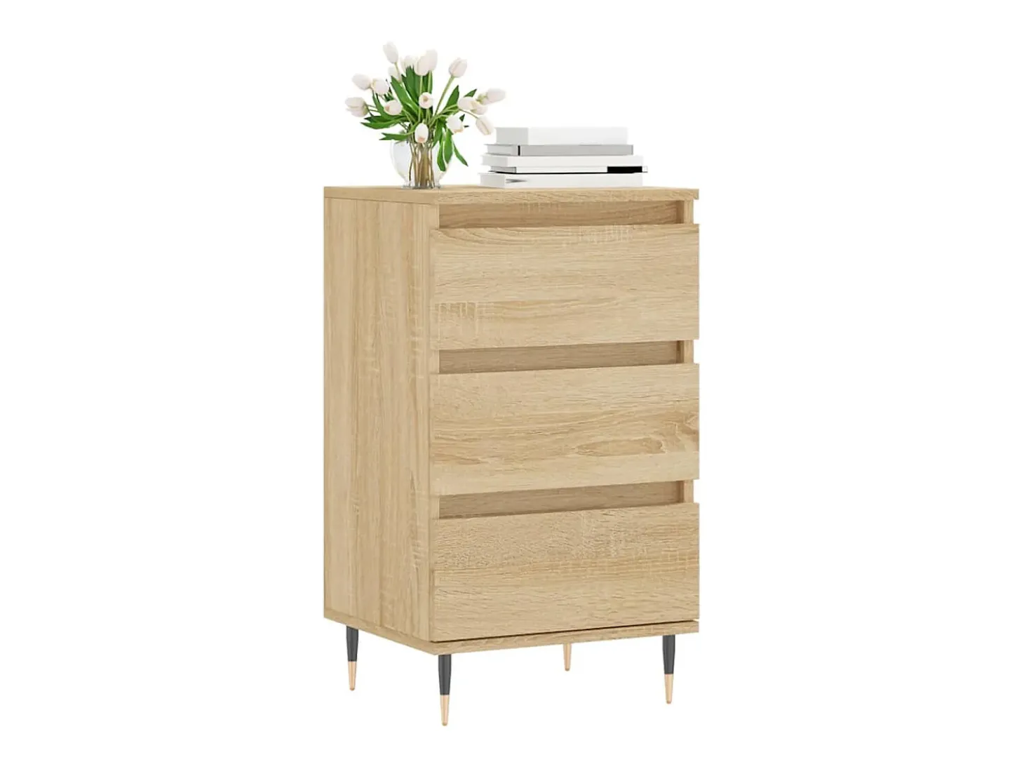 Aparador madera de ingeniería roble Sonoma 40x35x70 cm