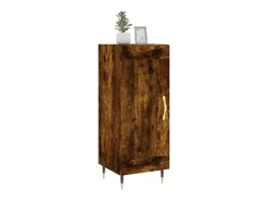 Aparador madera de ingeniería roble ahumado 34,5x34x90 cm