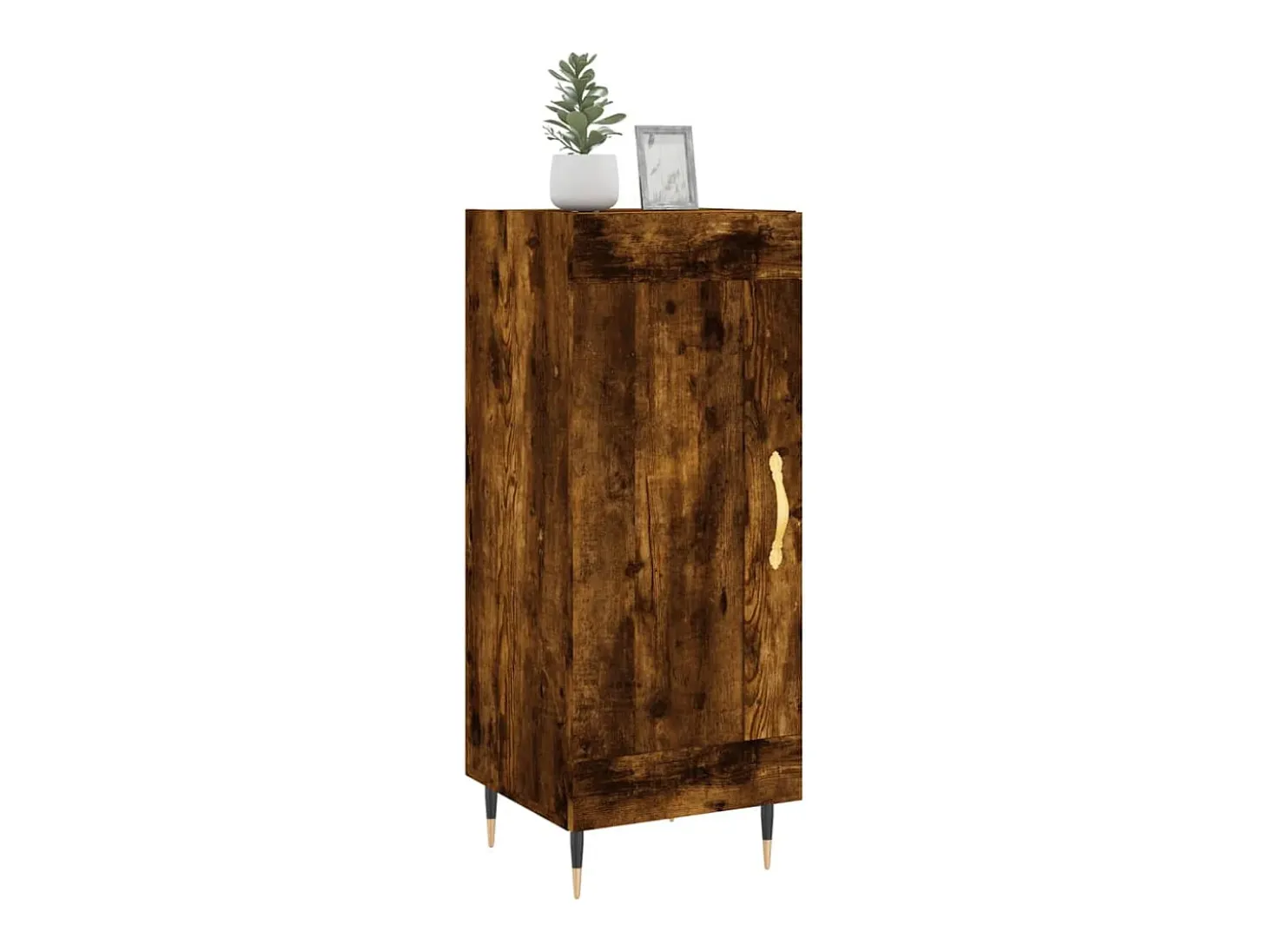 Aparador madera de ingeniería roble ahumado 34,5x34x90 cm