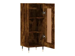Aparador madera de ingeniería roble ahumado 34,5x34x90 cm