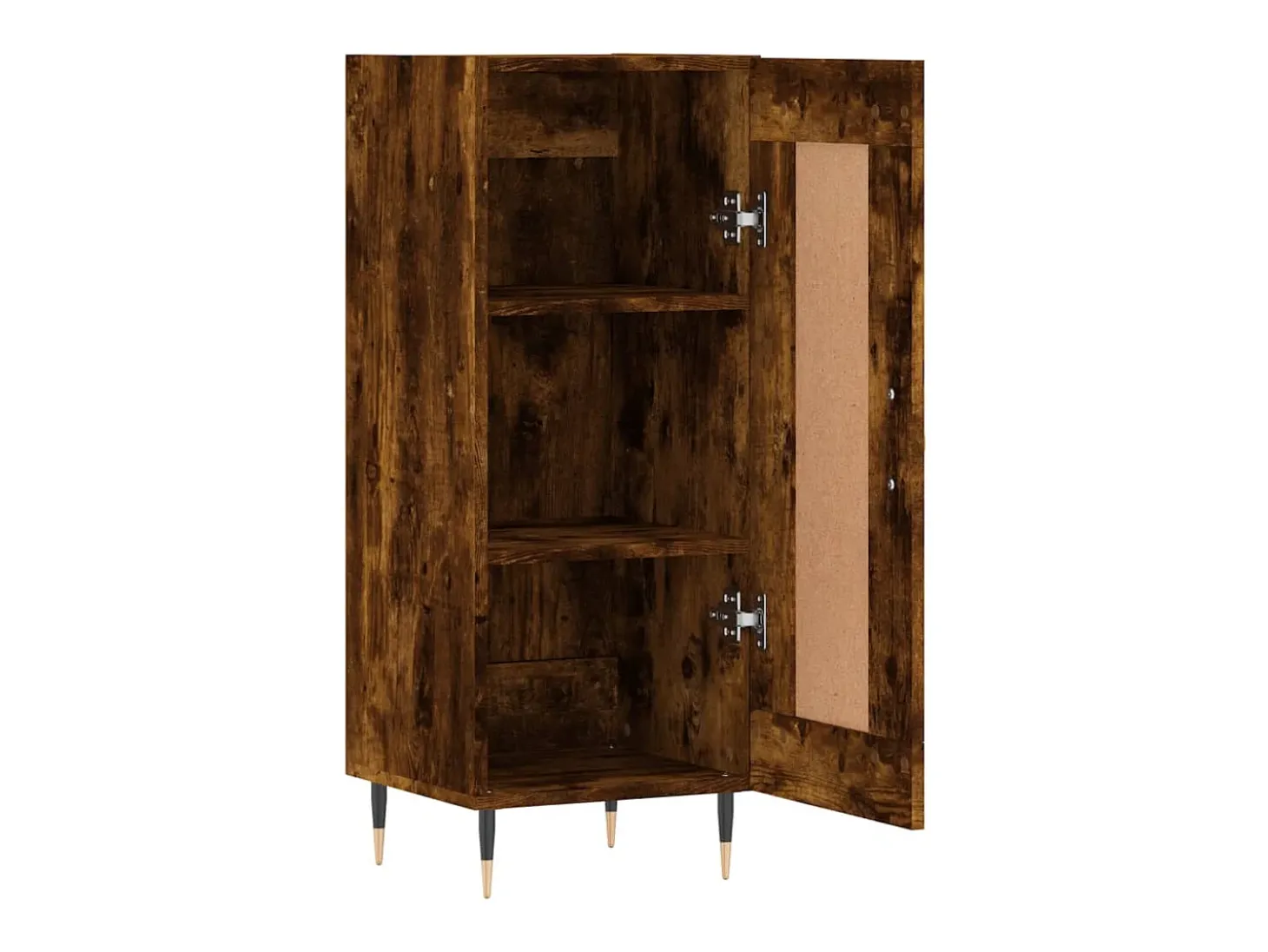 Aparador madera de ingeniería roble ahumado 34,5x34x90 cm