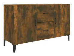 Aparador madera de ingeniería roble ahumado 100x36x60 cm ES56072