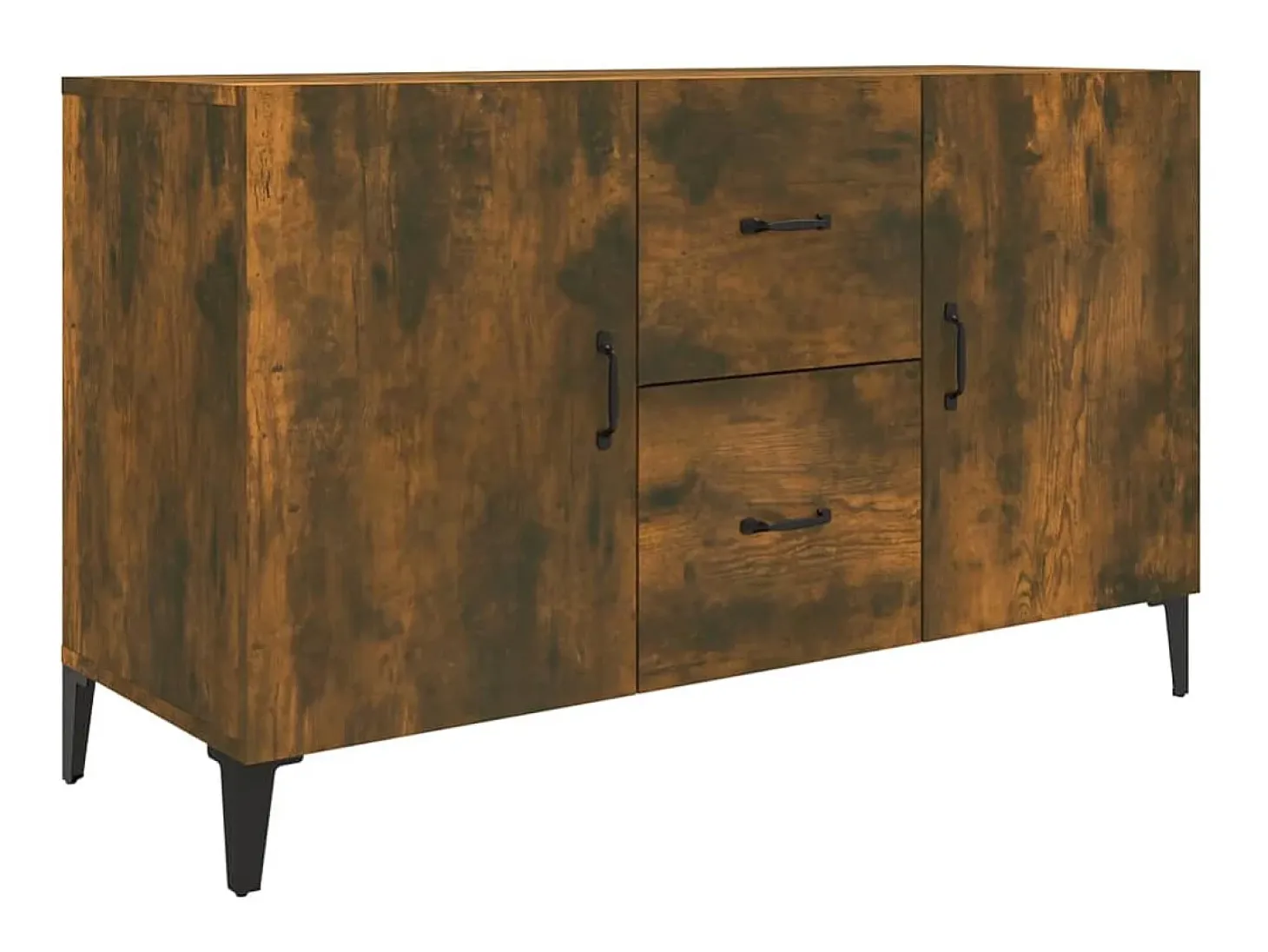 Aparador madera de ingeniería roble ahumado 100x36x60 cm ES56072