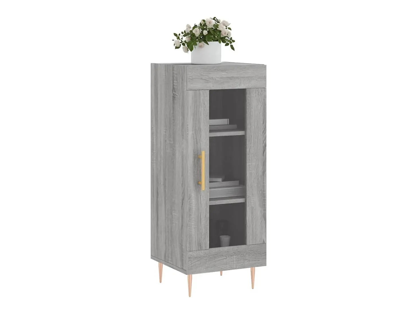 Aparador madera de ingeniería gris Sonoma 34,5x34x90 cm